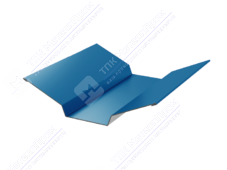 Планка ендовы верхняя 86 80 0,45 2м стандарт ПЭ RAL5015 синее небо К-508