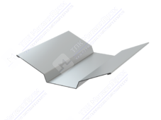 Планка ендовы верхняя 86 80 0,45 3м стандарт ПЭ RAL9003 сигнально-белый К-508