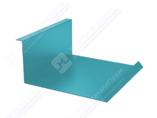 Планка примыкания нижняя 122 250 0,45 3м стандарт ПЭ RAL5021 морская волна К-502