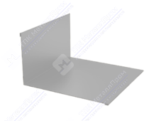 Планка примыкания верхняя 145 250 0,45 3м стандарт ПЭ RAL9006 белый алюминий К-501