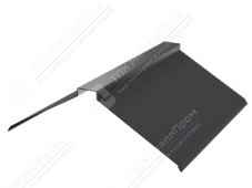 Планка конька плоского простого 150 150 0,45 2м стандарт ПЭ RAL7004 сигнально-серый К-511
