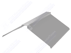 Планка конька плоского 190 190 0,45 2м стандарт ПЭ RAL9002 серо-белый К-512