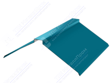 Планка конька плоского 150 150 0,45 3м стандарт ПЭ RAL5021 морская волна К-512