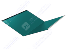 Планка ендовы нижняя 298 298 0,45 3м стандарт ПЭ RAL5021 морская волна К-510