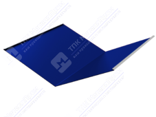 Планка ендовы нижняя 298 298 0,45 2м стандарт ПЭ RAL5002 ультрамарин К-510