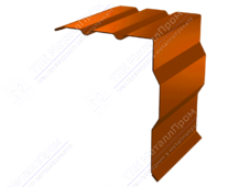 Планка ветровой доски фигурная 95 120 0,45 2м стандарт ПЭ RAL2004 оранжевый К-515