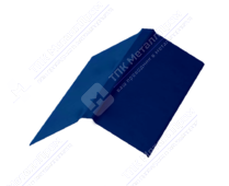 Планка конька плоского простого 190 190 0,4 2м стандарт ПЭ в пленке RAL5005 сигнально-синий К-511