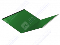 Планка ендовы нижняя 298 298 0,45 3м стандарт ПЭ RAL6029 зеленая мята К-510